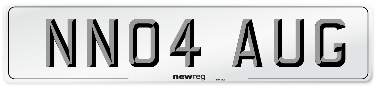 NN04 AUG Number Plate from New Reg